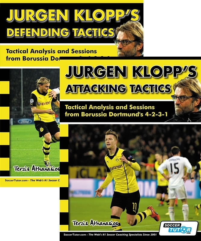 Jurgen Klopp's Attacking and Defending Tactics - Tactical Analysis and Sessions (4-2-3-1) - 2 Book Bundle