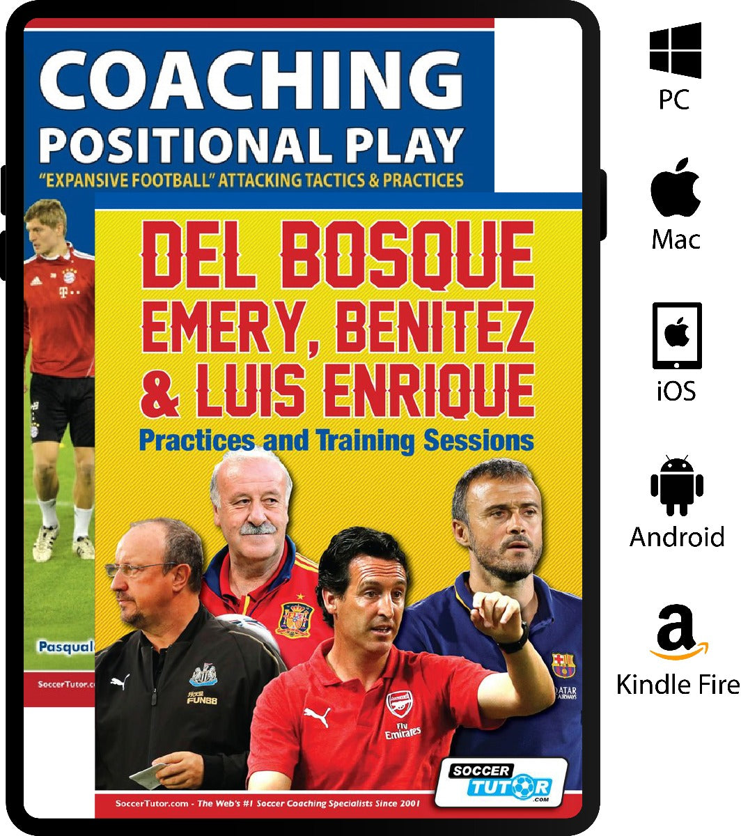 Coaching Positional Play + Del Bosque, Emery, Benitez & Luis Enrique - Practices and Training Sessions - Bundle with 97 Practices