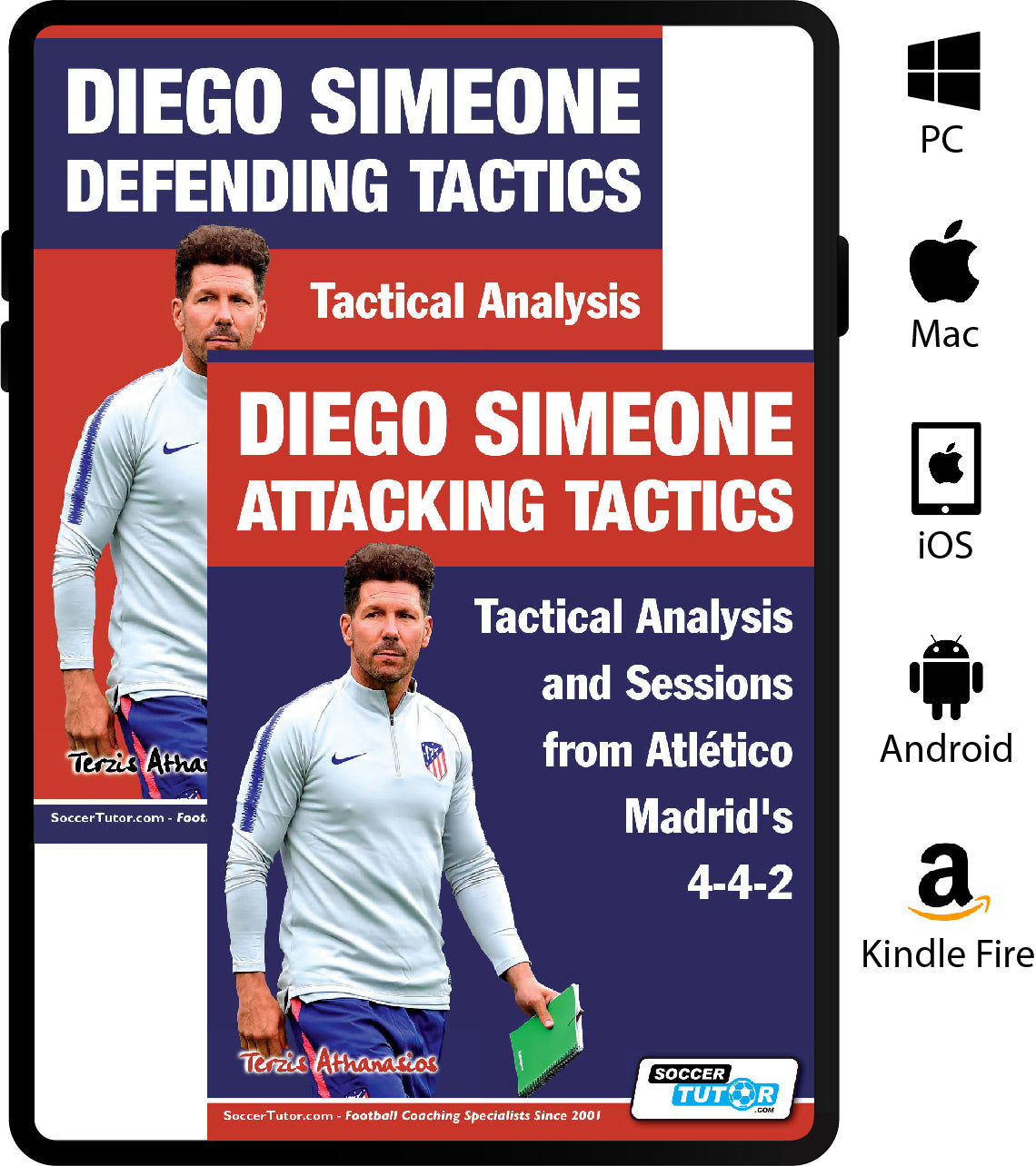 Diego Simeone Defending and Attacking Tactics: Tactical Analysis and Sessions from Atlético Madrid’s 4-4-2 - 2 Book Bundle